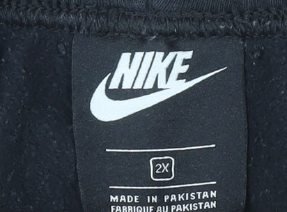 Nike Men’s Black 2XL Sweatpants Tapered Fleece Casual Trousers