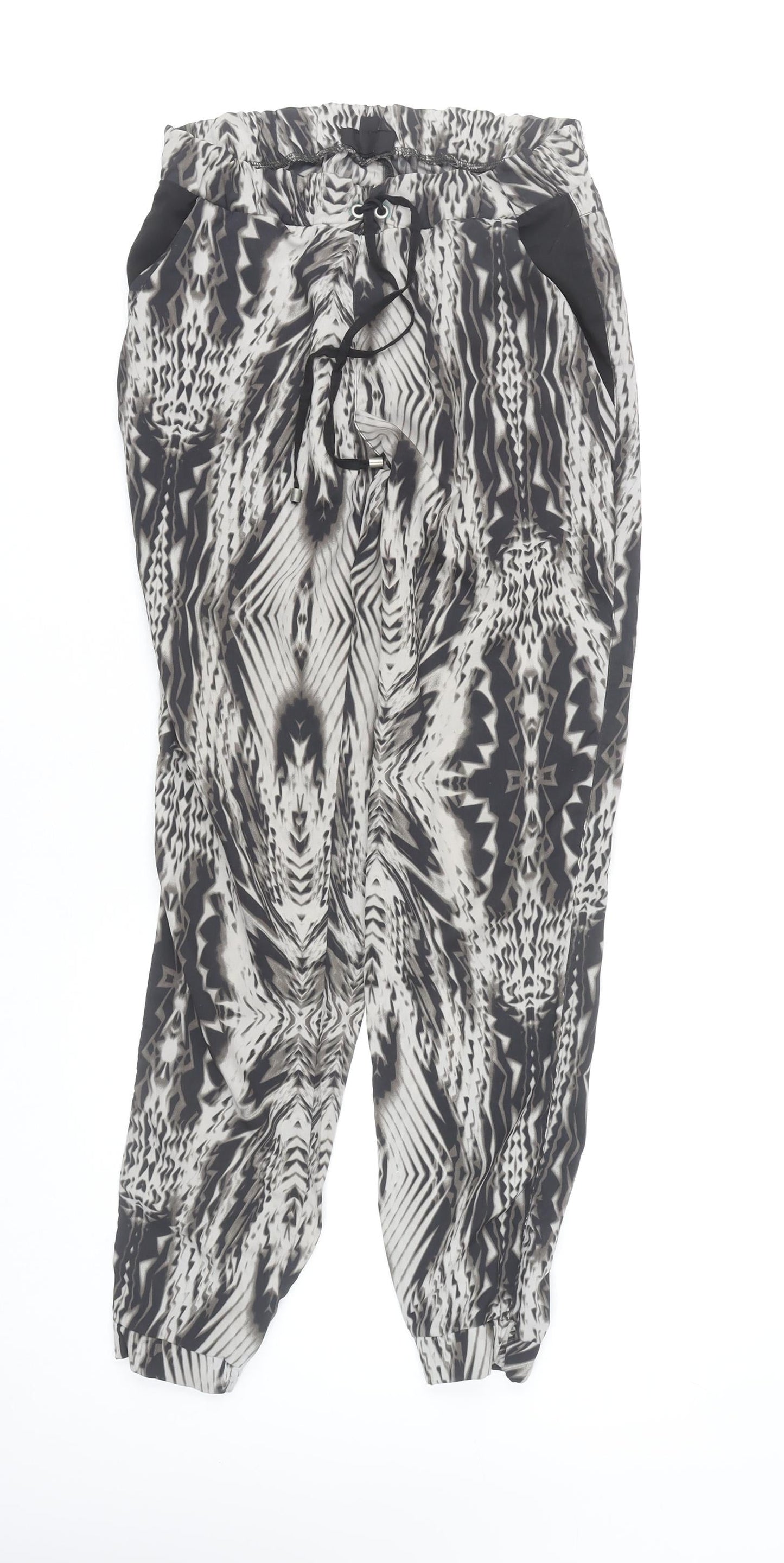 Topshop Women’s Multicoloured Geometric Jogger Trousers UK 8