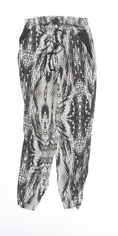 Topshop Women’s Multicoloured Geometric Jogger Trousers UK 8