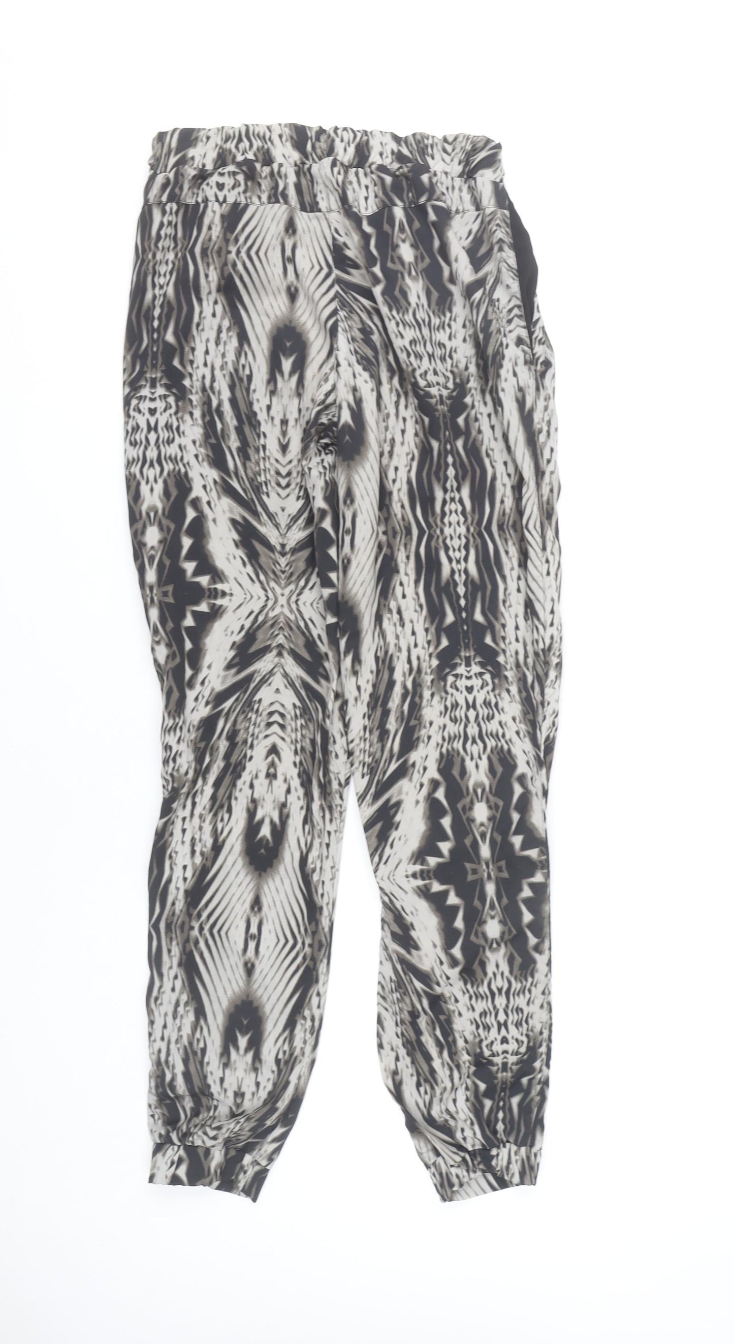 Topshop Women’s Multicoloured Geometric Jogger Trousers UK 8