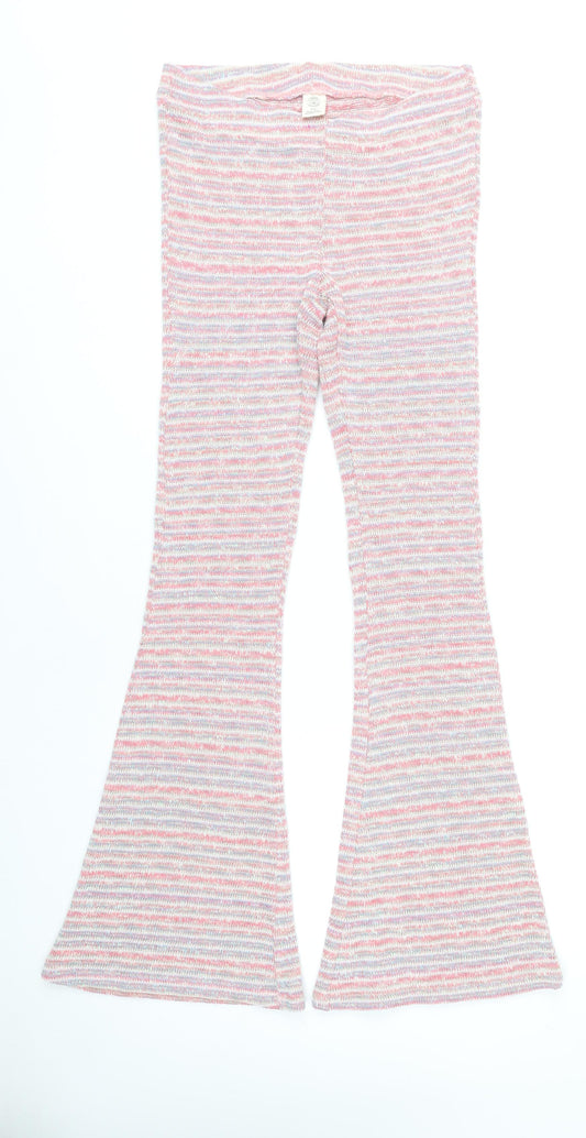 Urban Outfitters Women’s Multicoloured Stripe Flared Trousers Size 12