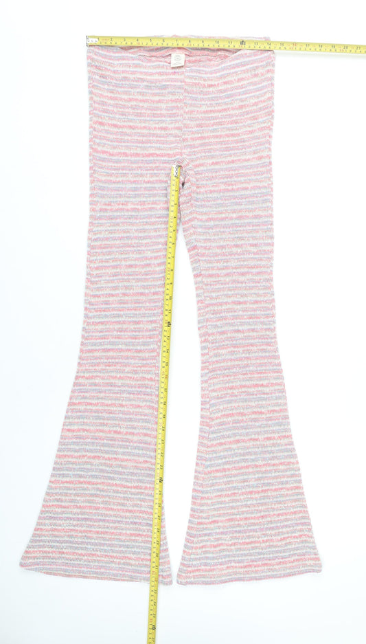 Urban Outfitters Women’s Multicoloured Stripe Flared Trousers Size 12