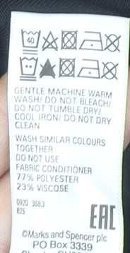 Marks and Spencer Women’s Black Size 10 Boat Neck Activewear T-Shirt