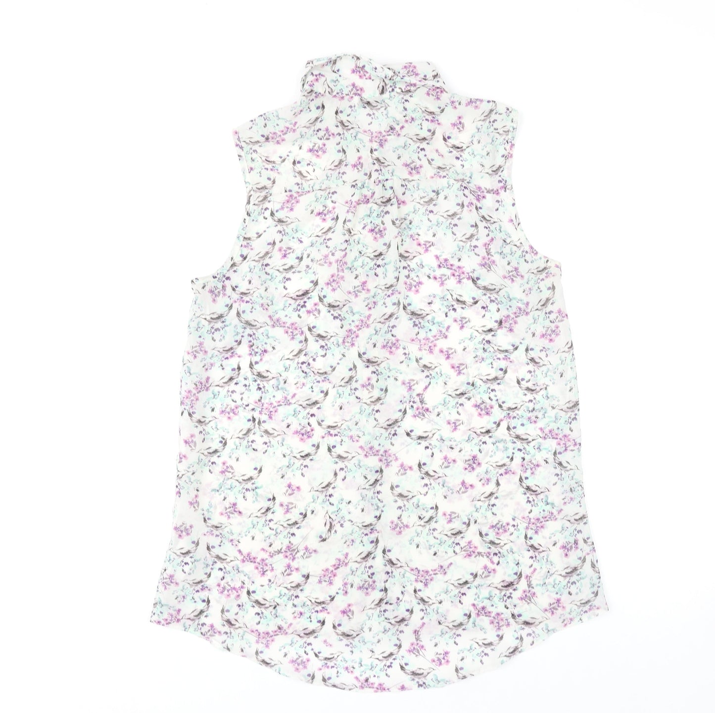 New Look Women's Multicoloured Floral Sleeveless Blouse Size 10