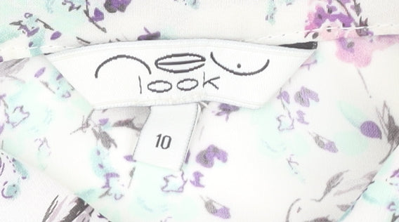 New Look Women's Multicoloured Floral Sleeveless Blouse Size 10