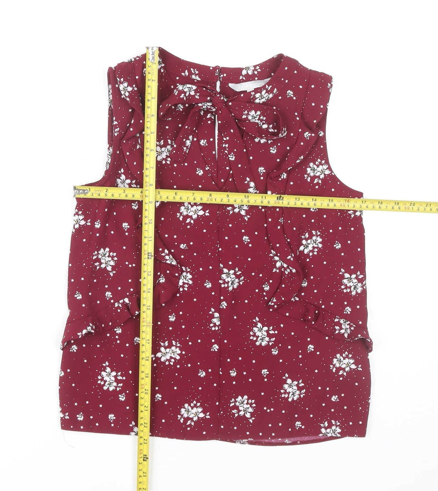 Womens UK Size 8 Red Herring Red Camisole Blouse