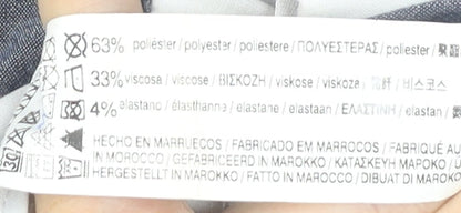 Pull&Bear Women Blue Striped Paperbag Shorts Size 14 High Waist