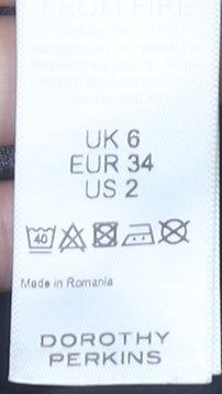 Dorothy Perkins Women’s Black Tie Dye Jumpsuit UK 6 Sleeveless Summer