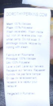 Dorothy Perkins Women’s Black Tie Dye Jumpsuit UK 6 Sleeveless Summer