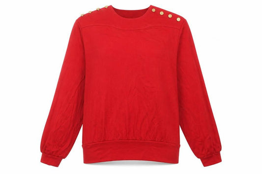 Womens UK Size M Country Casuals Red Basic Blouse