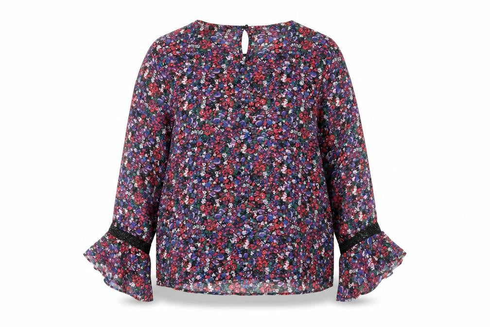 Womens UK Size 14 Papaya Multicoloured Basic Blouse
