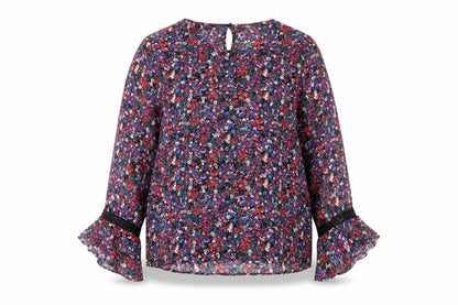 Womens UK Size 14 Papaya Multicoloured Basic Blouse