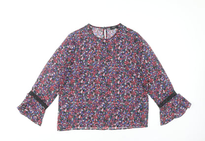 Papaya Womens Multicoloured Floral Chiffon Blouse Size 14