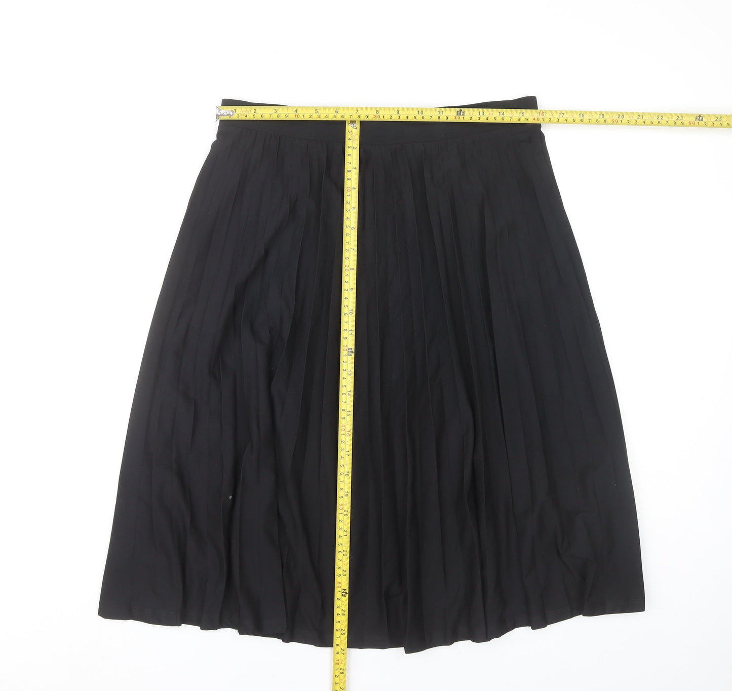 Marks and Spencer Women’s Black Pleated Midi Skirt Size 14