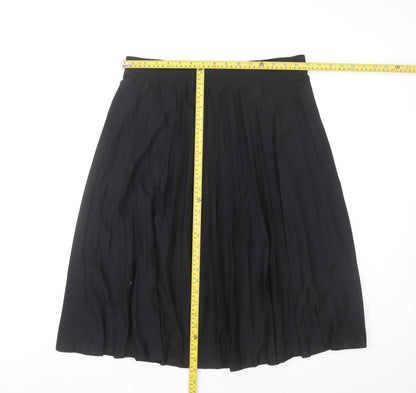 Marks and Spencer Women’s Black Pleated Midi Skirt Size 14