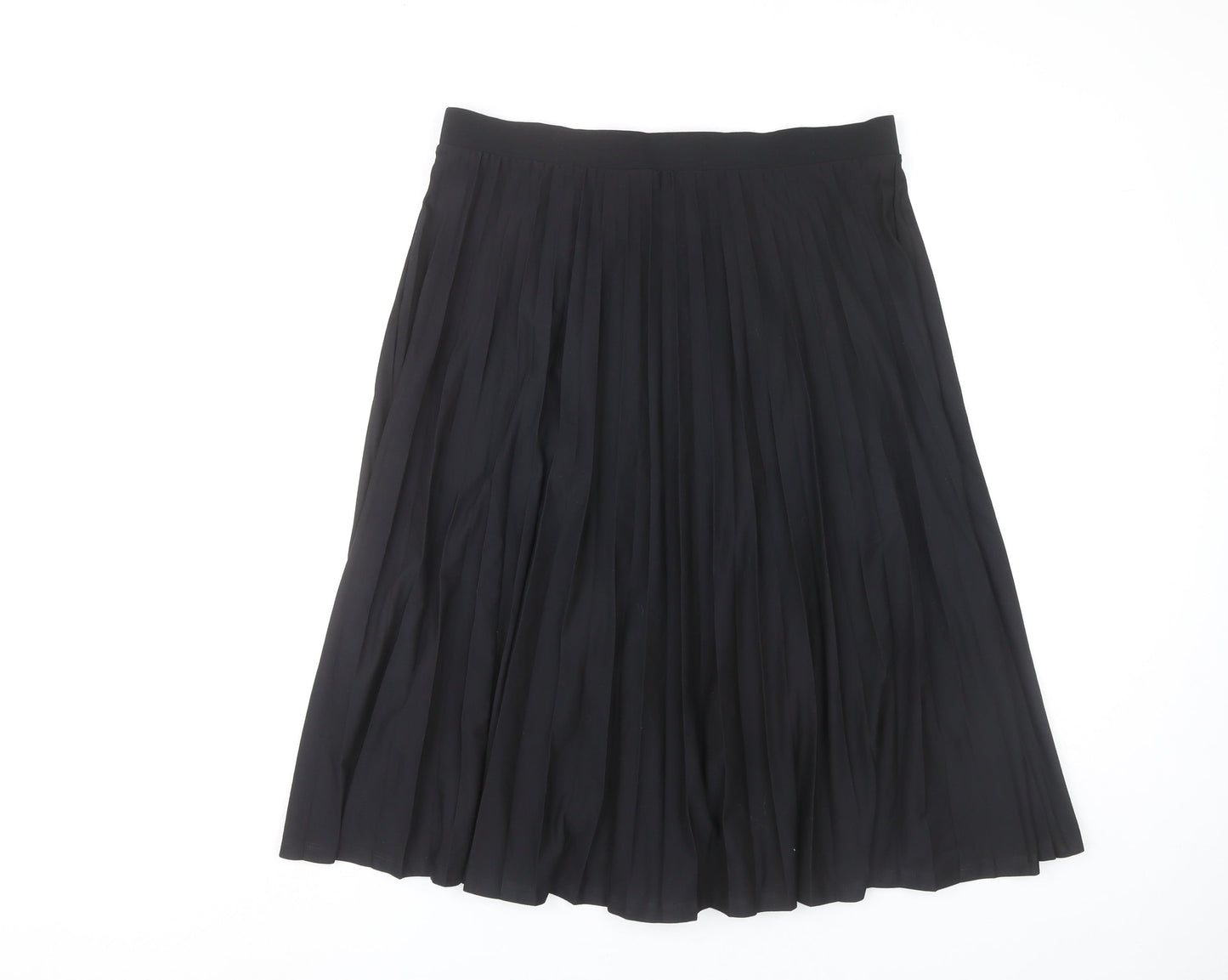 Marks and Spencer Women’s Black Pleated Midi Skirt Size 14