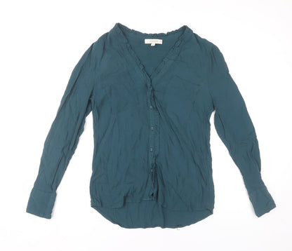 Womens UK Size 10 Oasis Green Basic Blouse