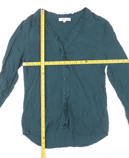 Womens UK Size 10 Oasis Green Basic Blouse