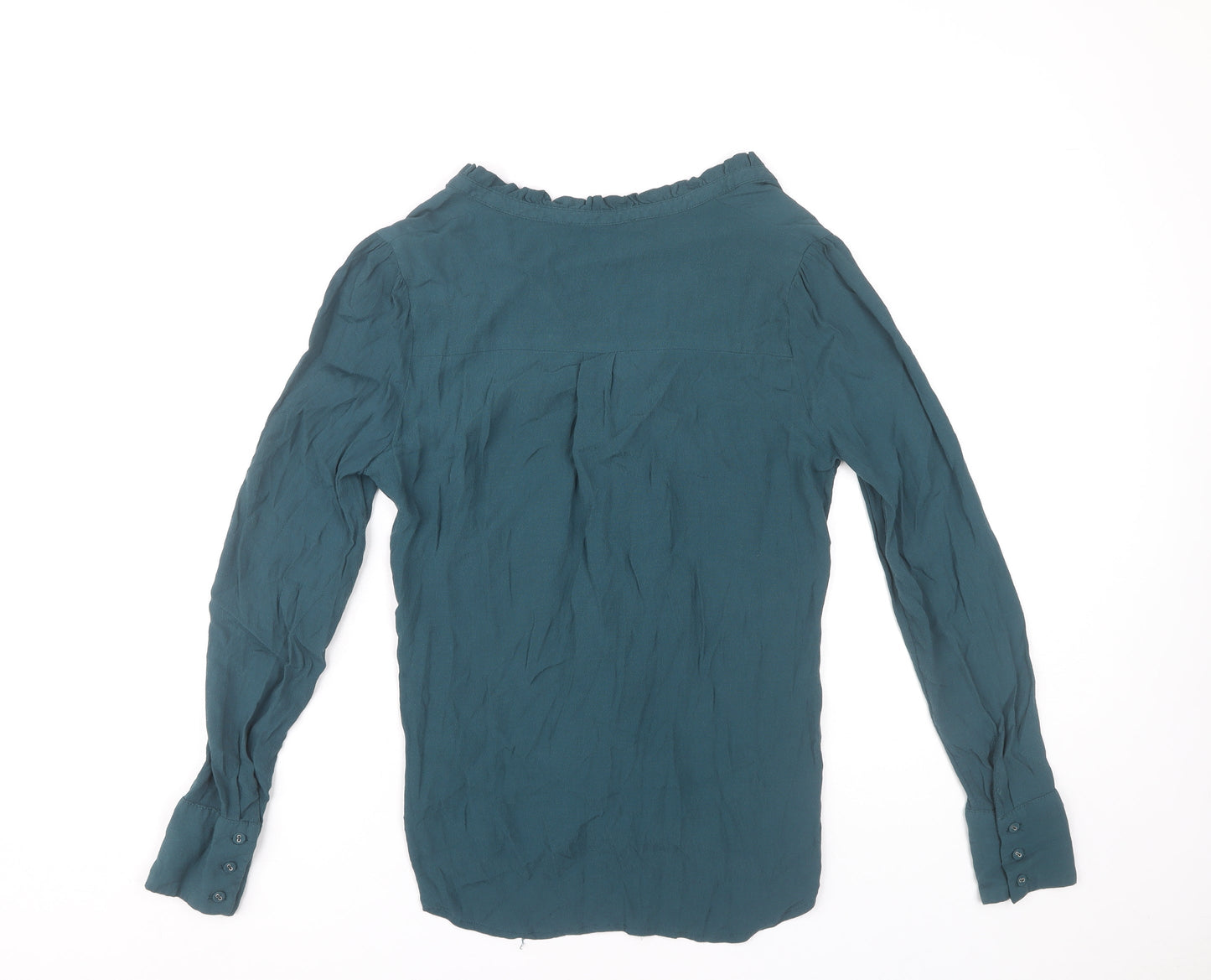 Womens UK Size 10 Oasis Green Basic Blouse
