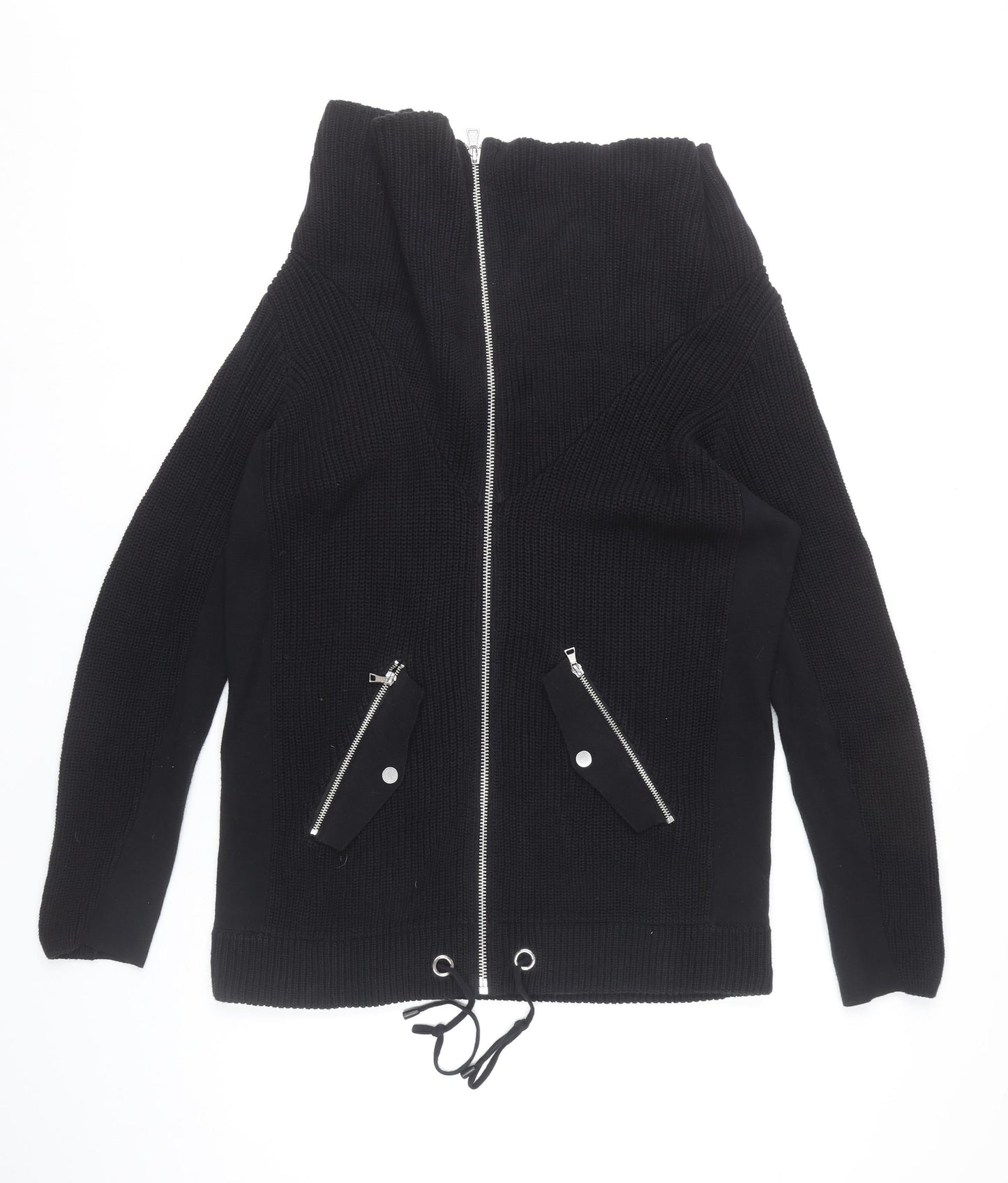 Womens UK Size 14 NEXT Black Full Zip Jumper