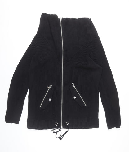 Womens UK Size 14 NEXT Black Full Zip Jumper