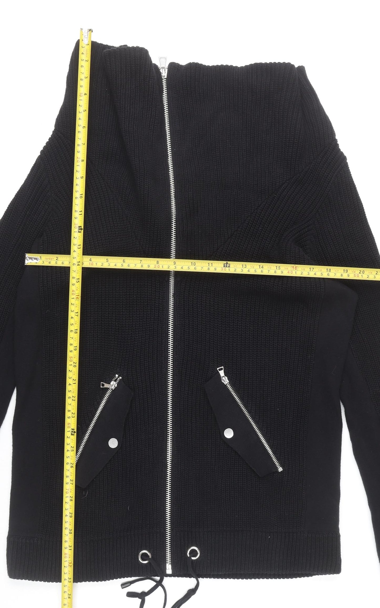 Womens UK Size 14 NEXT Black Full Zip Jumper