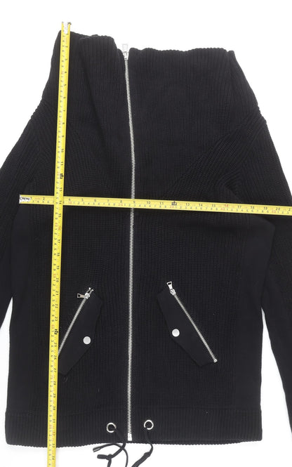 Womens UK Size 14 NEXT Black Full Zip Jumper