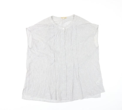 Womens UK Size 12 Phase Eight Grey Basic Blouse