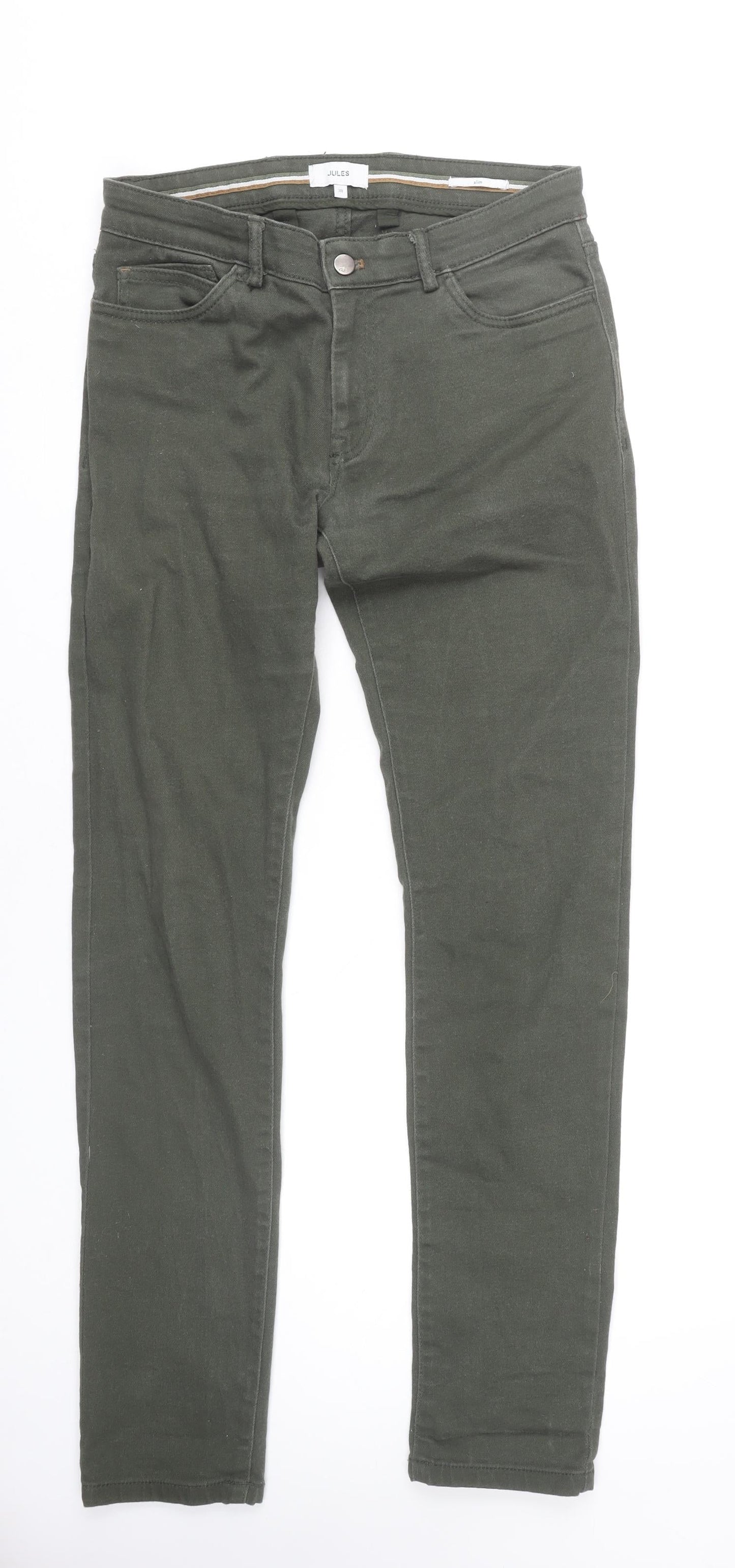 Jules Women’s Green Skinny Jeans Size 10 Slim Fit Stretch 5-Pocket