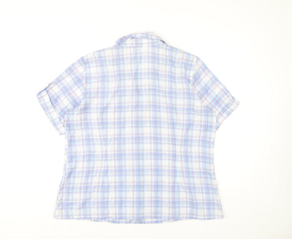 Womens UK Size 18 Daxon Multicoloured Basic Button-Up
