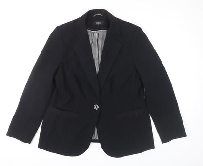 Marks and Spencer Women's Black Size 18 Notch Lapel Blazer