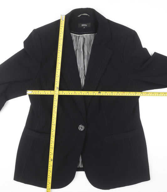 Marks and Spencer Women's Black Size 18 Notch Lapel Blazer