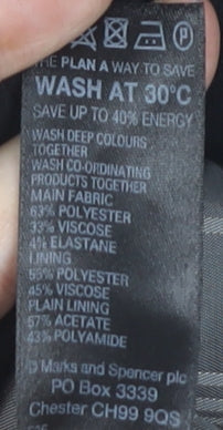 Marks and Spencer Women's Black Size 18 Notch Lapel Blazer