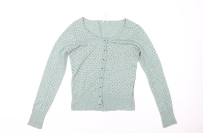 Womens UK Size 12 White Stuff Green Cardigan Jumper