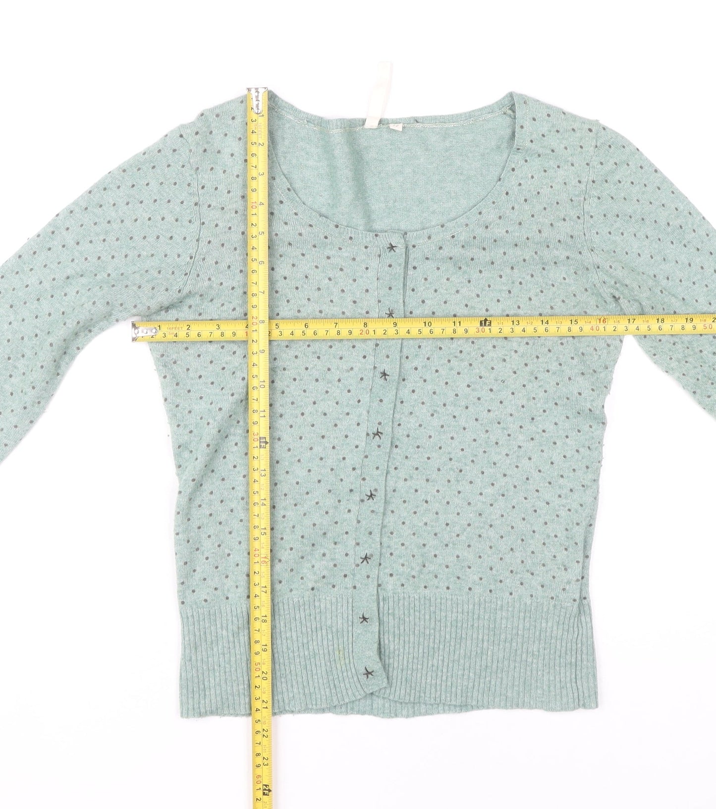 Womens UK Size 12 White Stuff Green Cardigan Jumper