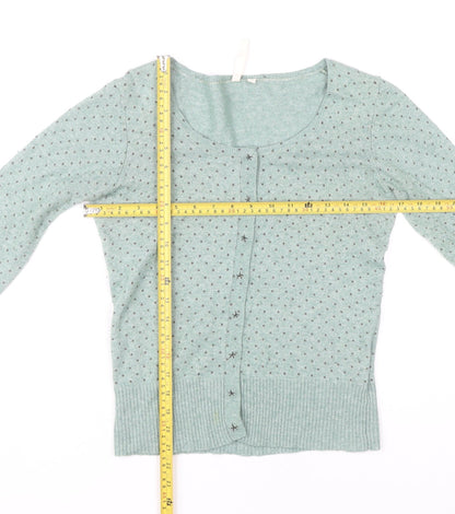 Womens UK Size 12 White Stuff Green Cardigan Jumper