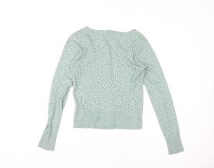 Womens UK Size 12 White Stuff Green Cardigan Jumper