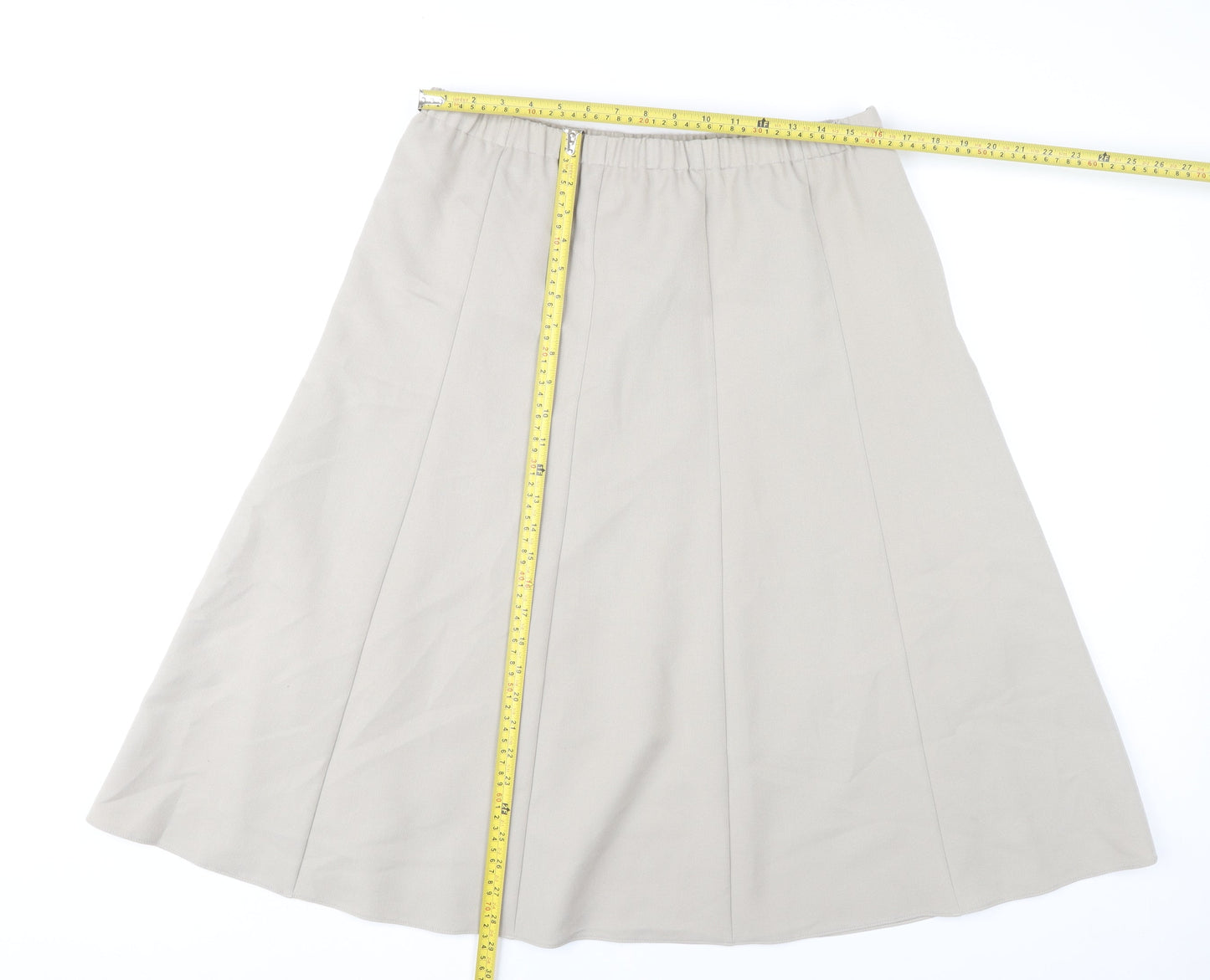 Cotswold Collections Women's Beige Size 18 A-Line Midi Skirt