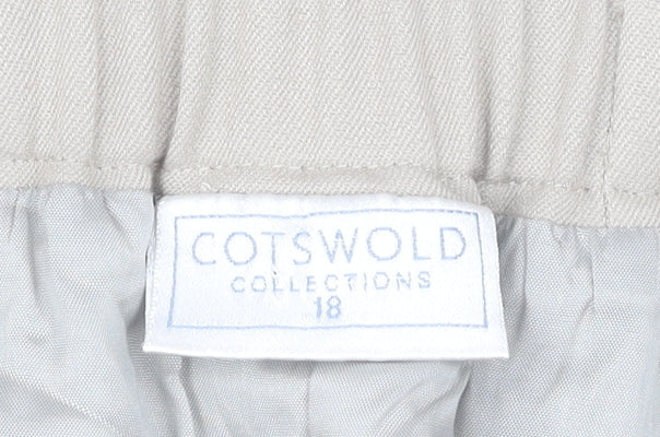 Cotswold Collections Women's Beige Size 18 A-Line Midi Skirt