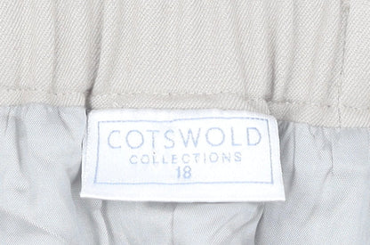 Cotswold Collections Women's Beige Size 18 A-Line Midi Skirt