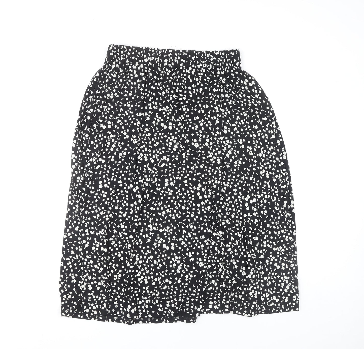 Marks and Spencer Womens Black Polka Dot A-Line Skirt Size 10