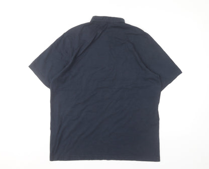 Farah Men’s Blue Cotton Short Sleeve Polo Shirt L Casual