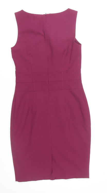 South Women Purple Size 10 Sheath Knee Length Sleeveless Dress
