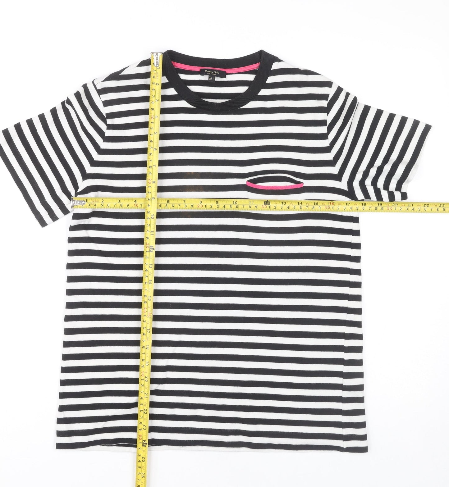 Womens UK Size S Massimo Dutti Black Basic T-Shirt
