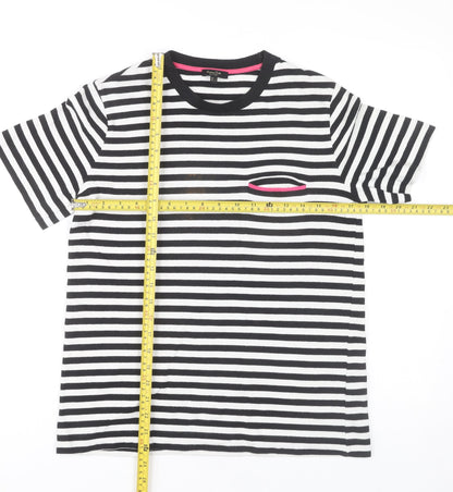 Womens UK Size S Massimo Dutti Black Basic T-Shirt