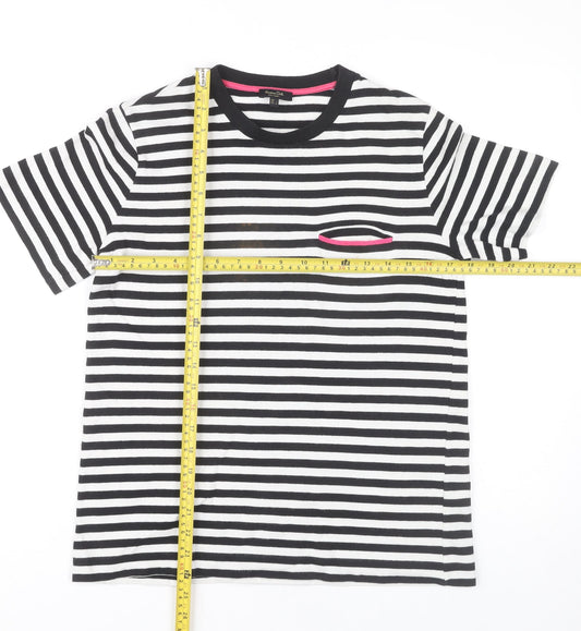 Womens UK Size S Massimo Dutti Black Basic T-Shirt