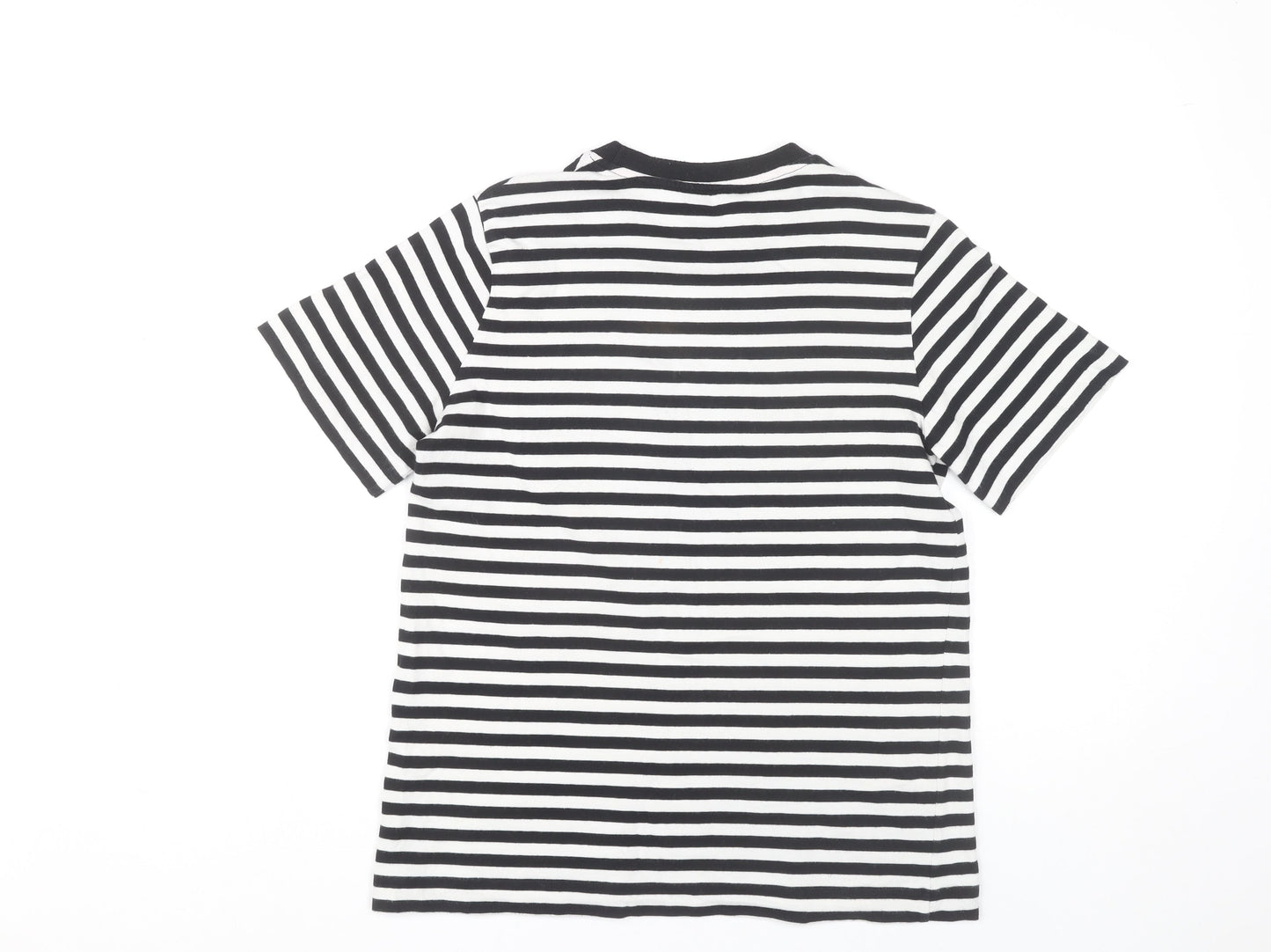 Womens UK Size S Massimo Dutti Black Basic T-Shirt