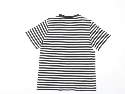 Womens UK Size S Massimo Dutti Black Basic T-Shirt
