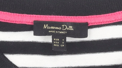 Womens UK Size S Massimo Dutti Black Basic T-Shirt