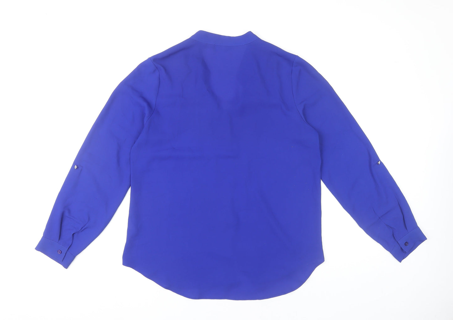 Womens UK Size 12 Dorothy Perkins Blue Basic Blouse